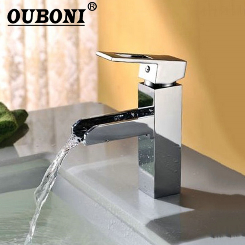 OUBONI ο L - 5  ũ  ͼ   Torneira ũ  Ƽ Vessel  ͼ û  м  /OUBONI New L-5 Bathroom Sink Basin Mixer Waterfall Faucet Torne